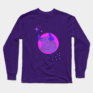 zodiac sign of Taurus Purple design Horoscope Long Sleeve T-Shirt